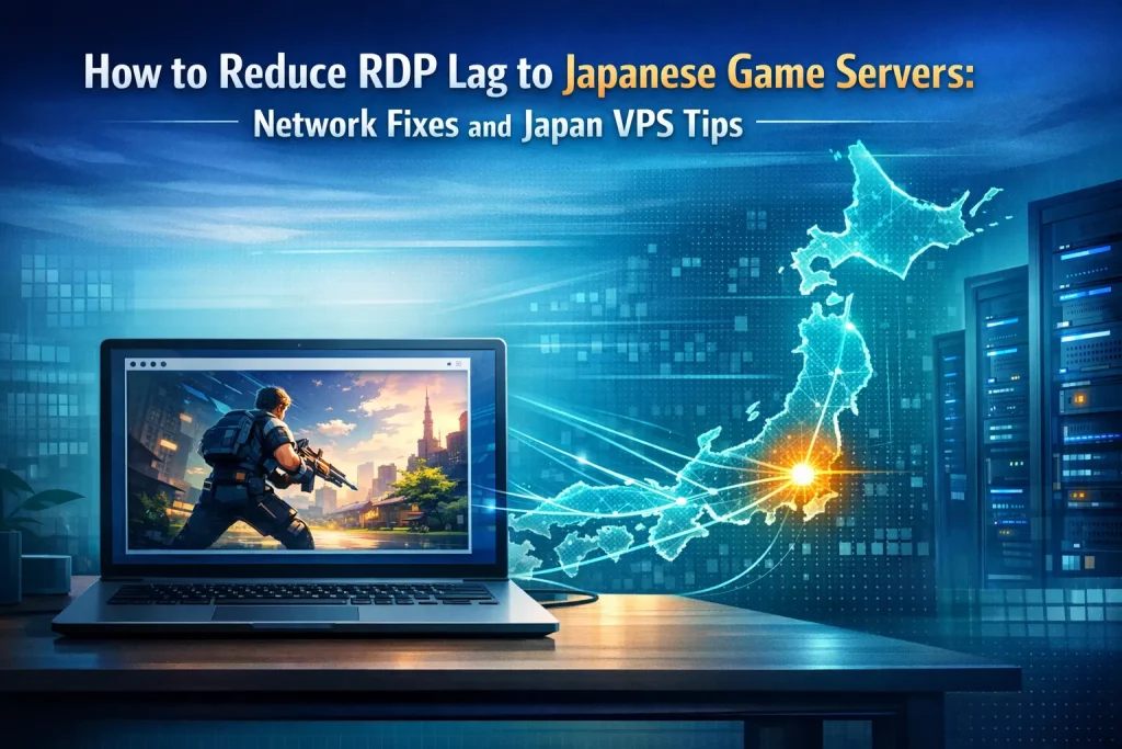 Overseas gamer using RDP on a Japan Windows VPS to play on Japanese game servers with reduced lag