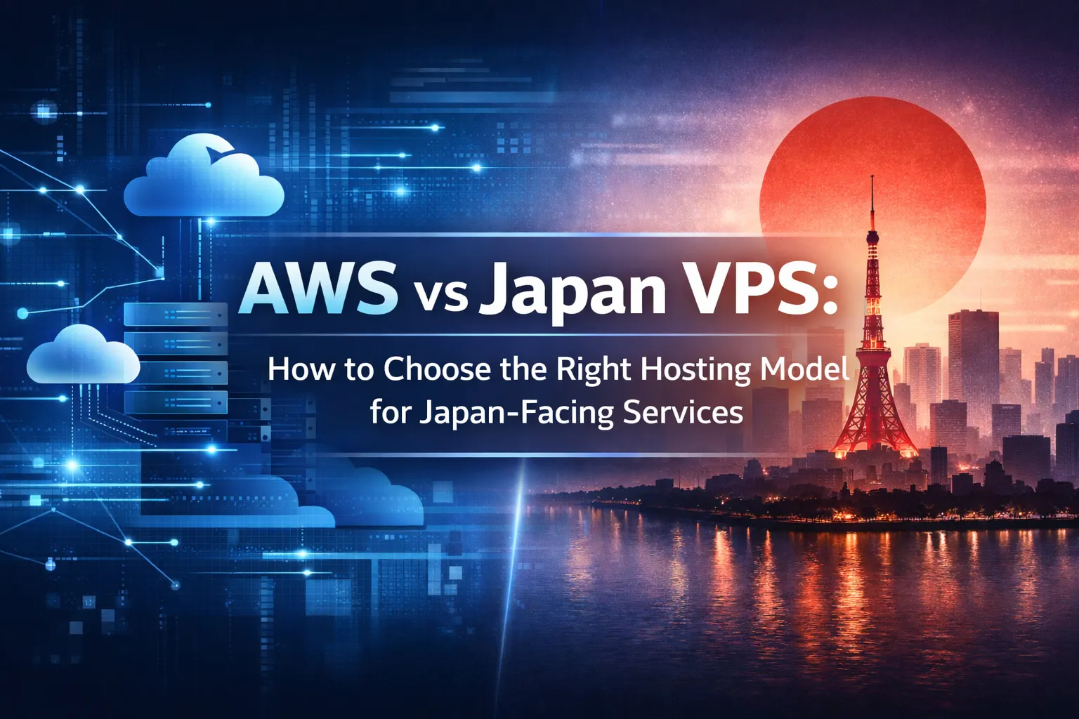 Comparison of AWS and a Japan VPS for Japan-facing services, highlighting cost, data residency, and operational simplicity